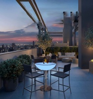 Стол светящийся круглый на металическом основании 80х80х56 Стол светящийся круглый на металическом основании 80х80х56